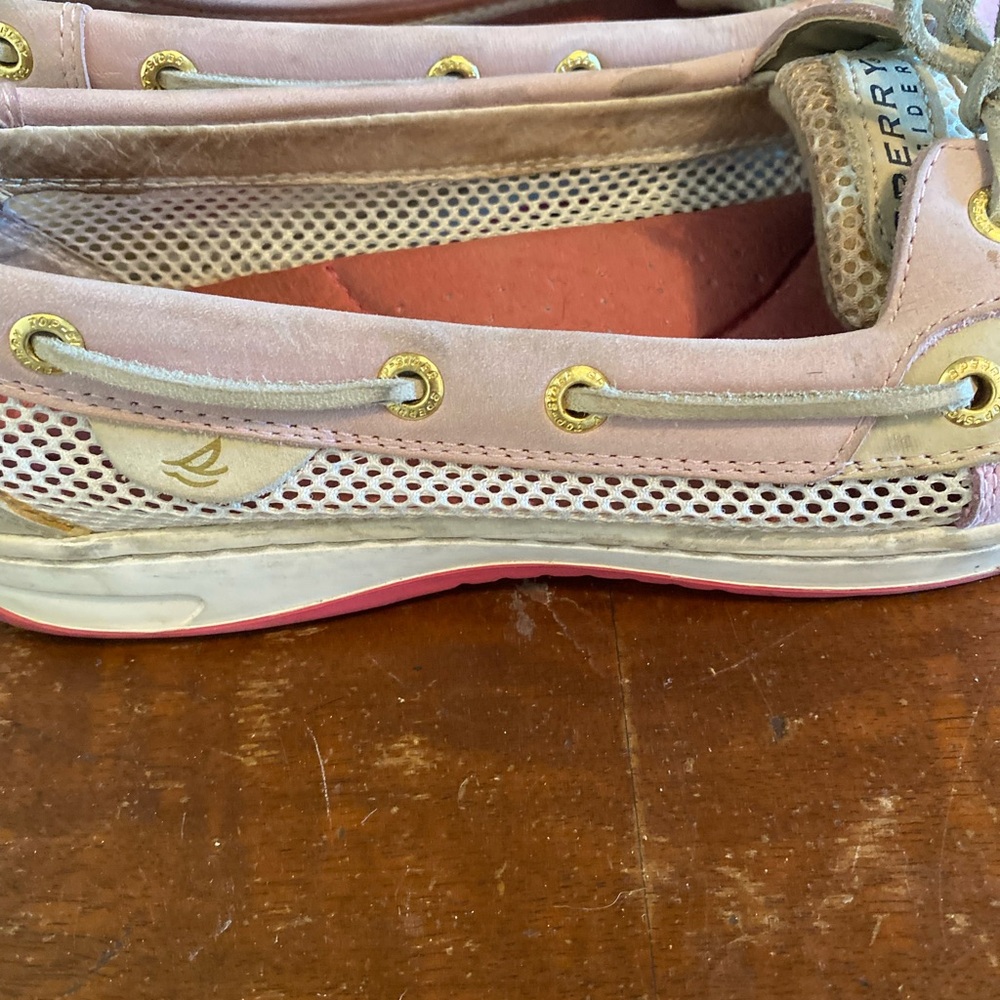 Sperry Women's Boat Shoes Flats in Cream and Pink - Picture 6 of 8
